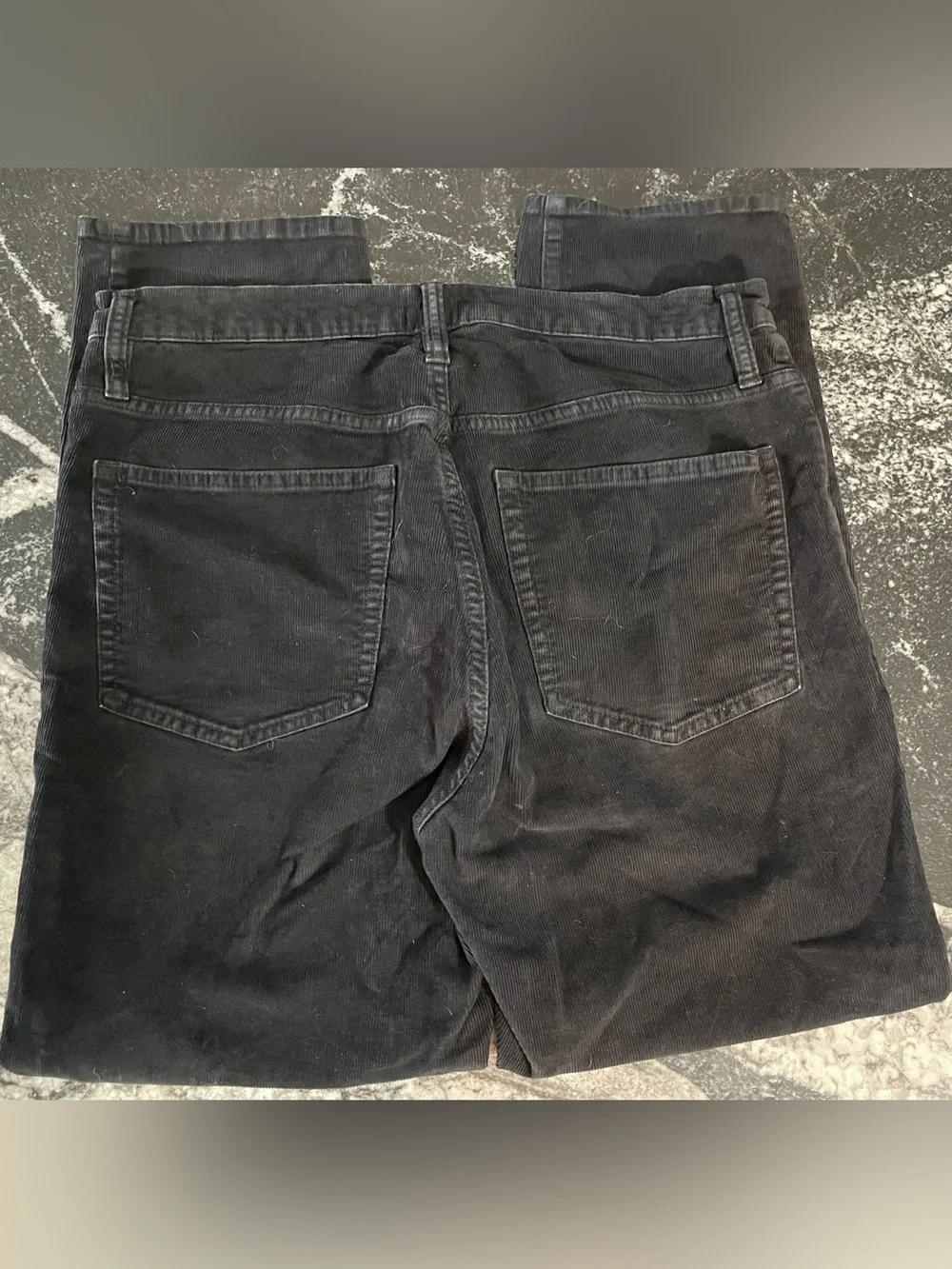 J. Crew Men's Black Corduroy Straight-Leg Pants